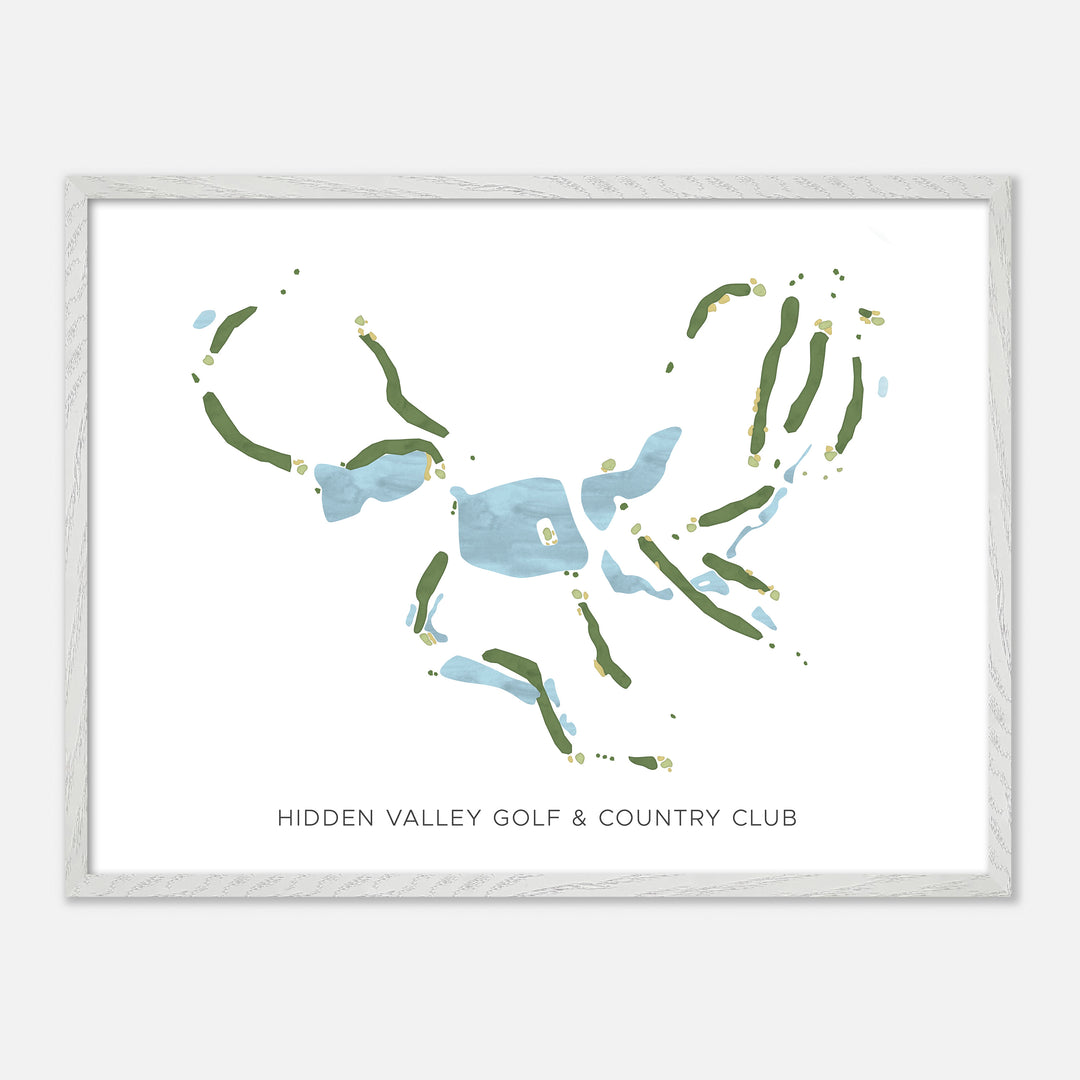 Print of Hidden Valley Golf & Country Club Modern Map