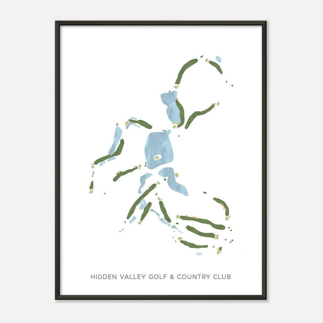 Print of Hidden Valley Golf & Country Club Modern Map