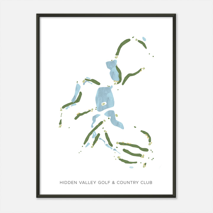 Print of Hidden Valley Golf & Country Club Modern Map