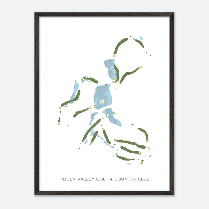 Print of Hidden Valley Golf & Country Club Modern Map