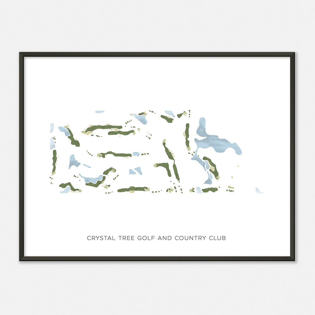 Print of Crystal Tree Golf And Country Club Modern Map