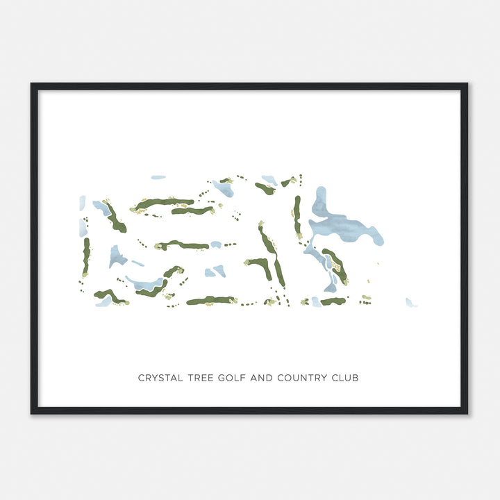 Print of Crystal Tree Golf And Country Club Modern Map