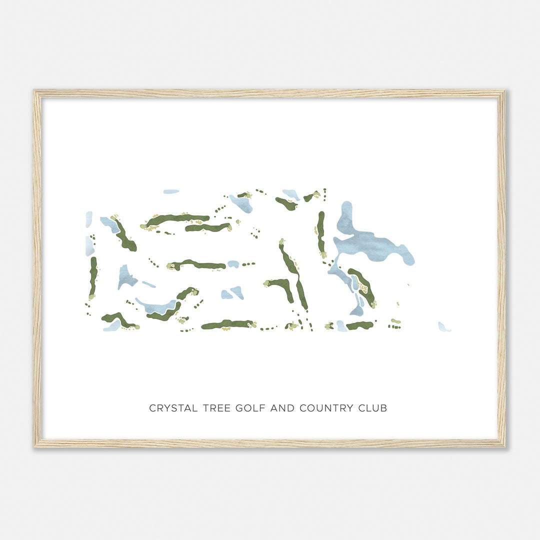 Print of Crystal Tree Golf And Country Club Modern Map