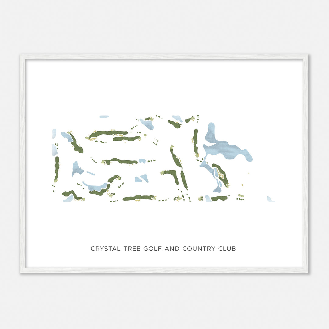 Print of Crystal Tree Golf And Country Club Modern Map