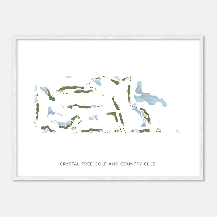 Print of Crystal Tree Golf And Country Club Modern Map