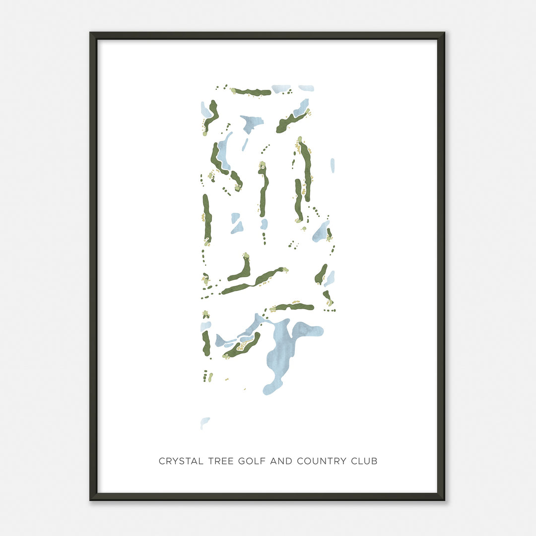 Print of Crystal Tree Golf And Country Club Modern Map