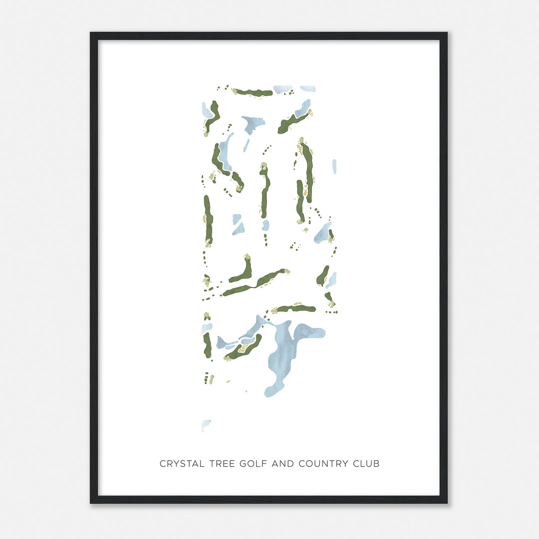 Print of Crystal Tree Golf And Country Club Modern Map