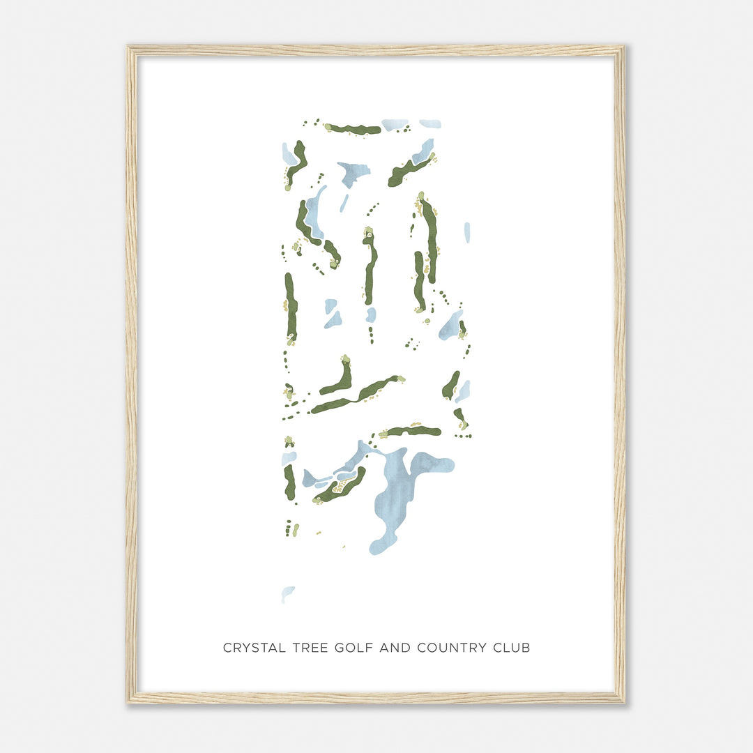 Print of Crystal Tree Golf And Country Club Modern Map