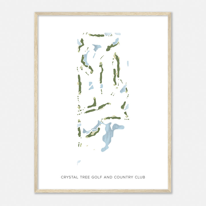 Print of Crystal Tree Golf And Country Club Modern Map