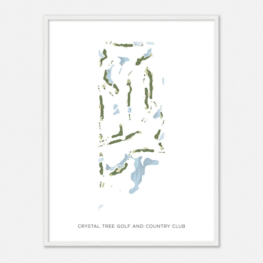 Print of Crystal Tree Golf And Country Club Modern Map