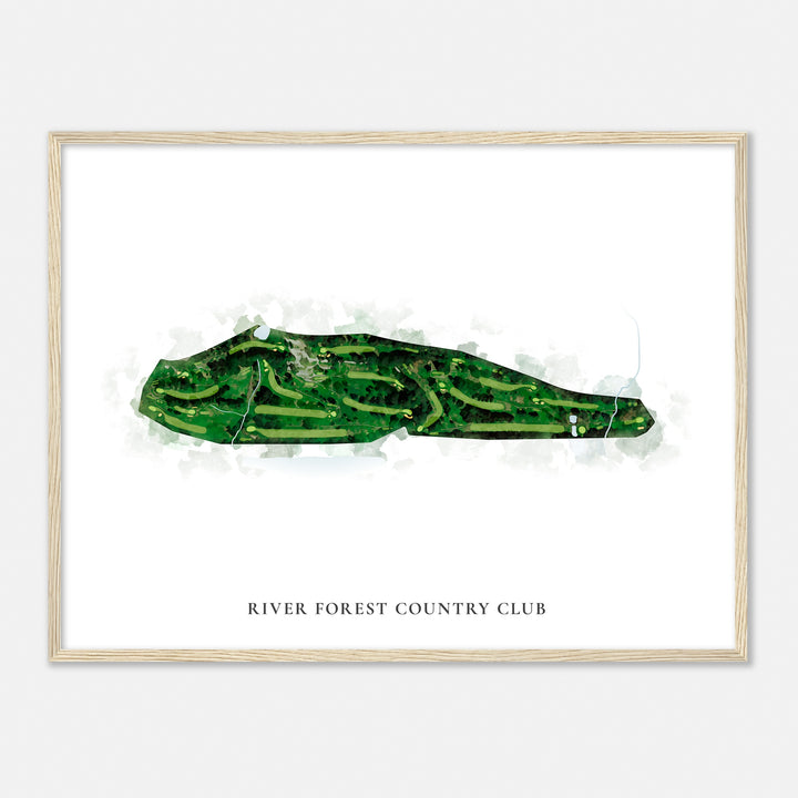 Print of River Forest Country Club Classic Map