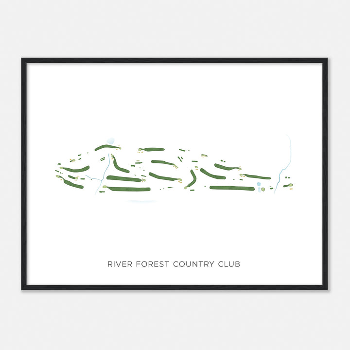 Print of River Forest Country Club Modern Map