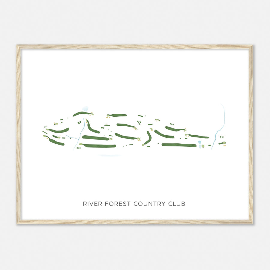 Print of River Forest Country Club Modern Map