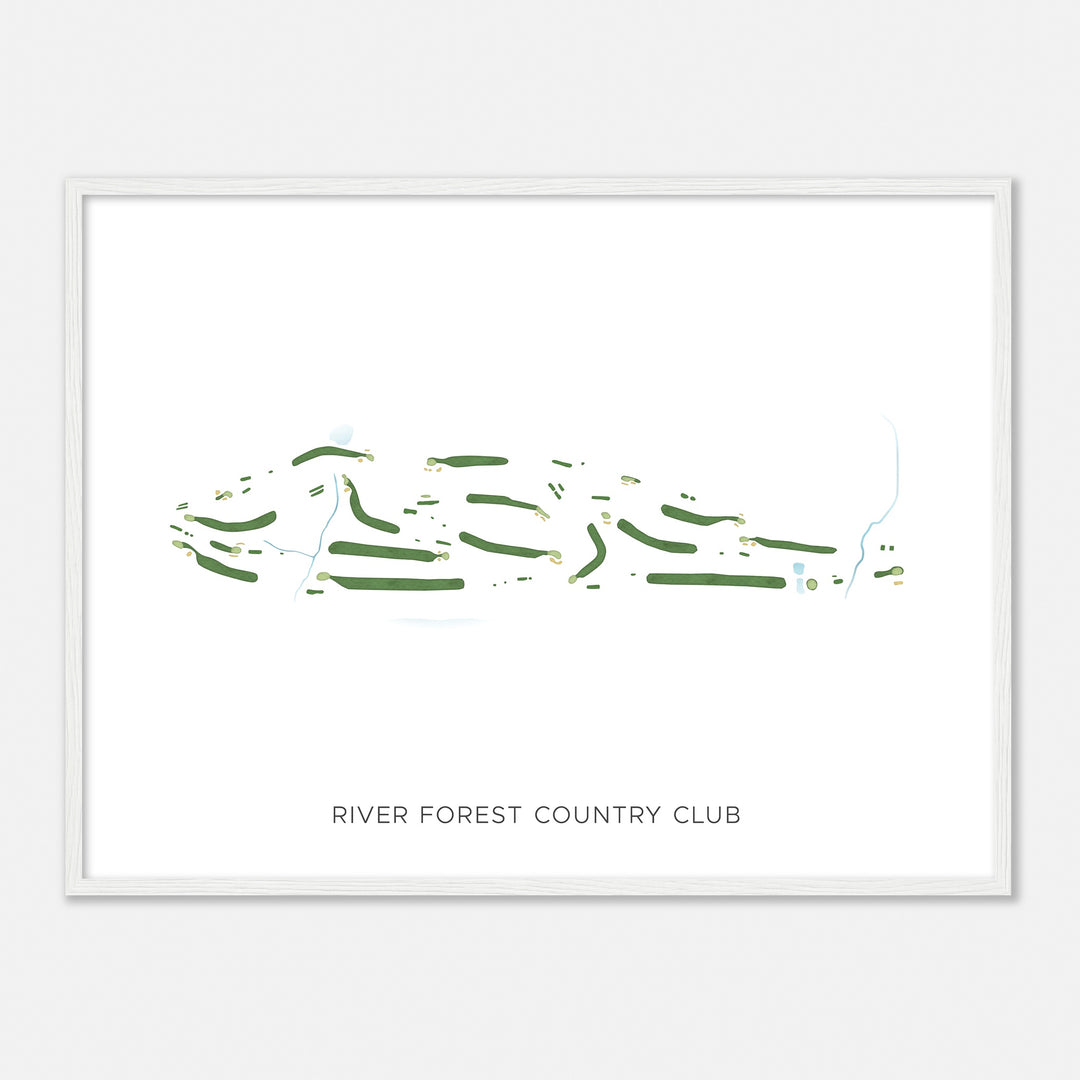 Print of River Forest Country Club Modern Map