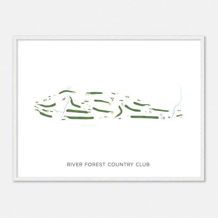 Print of River Forest Country Club Modern Map