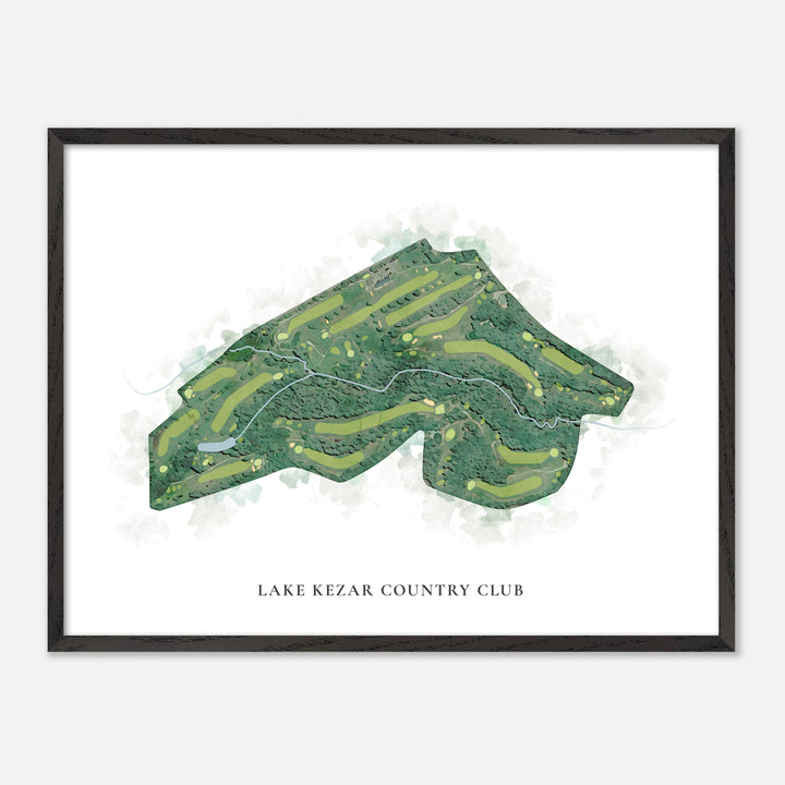Print of Lake Kezar Country Club Classic Map