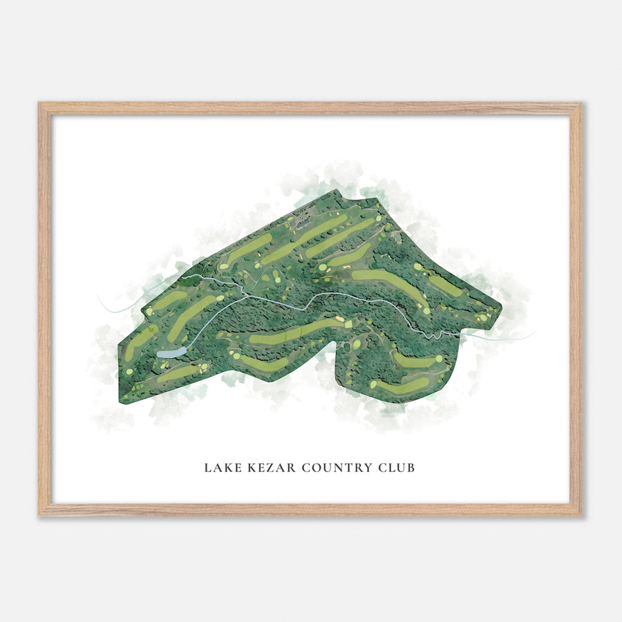 Print of Lake Kezar Country Club Classic Map