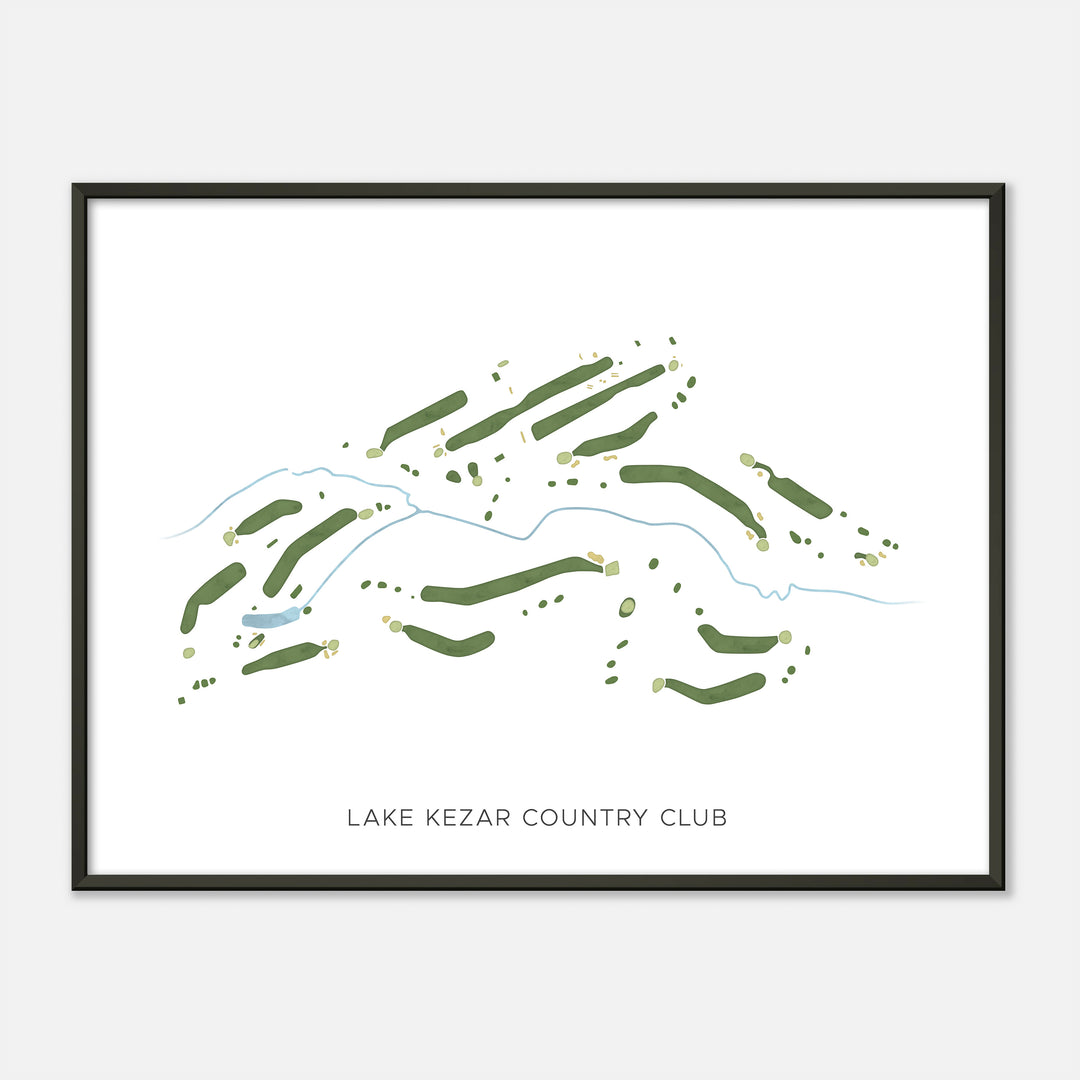 Print of Lake Kezar Country Club Modern Map
