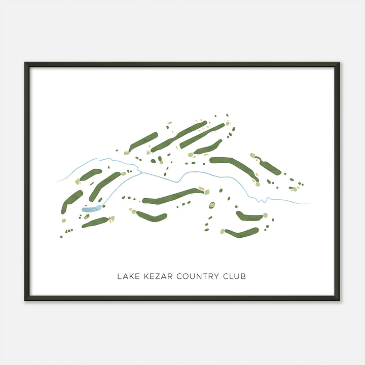 Print of Lake Kezar Country Club Modern Map