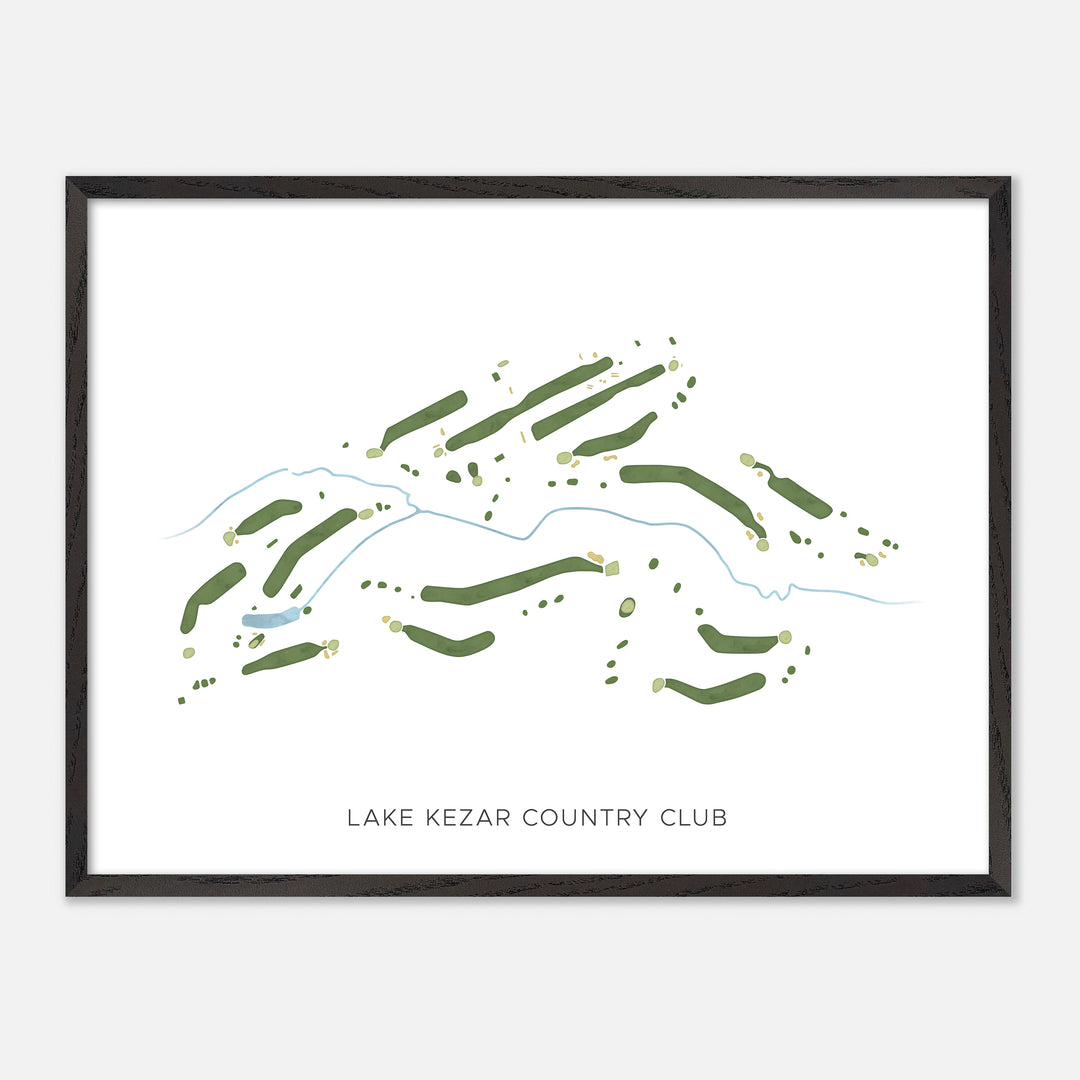 Print of Lake Kezar Country Club Modern Map
