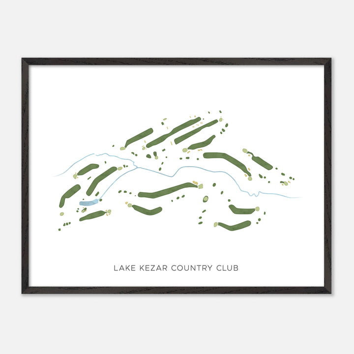 Print of Lake Kezar Country Club Modern Map