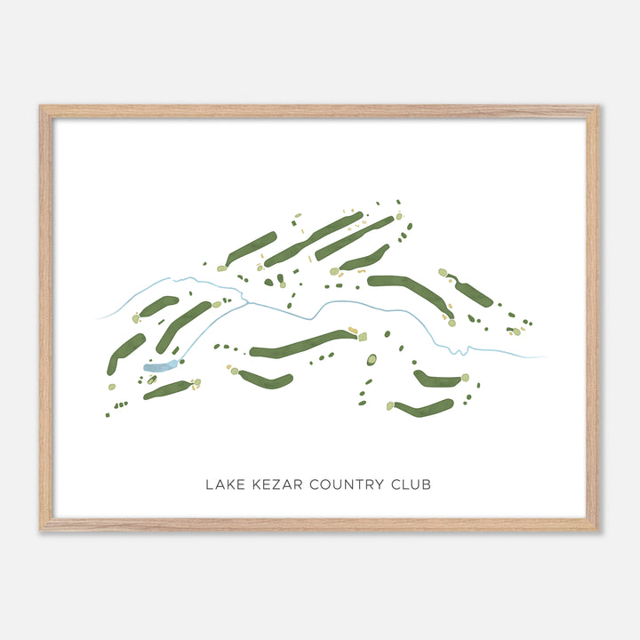 Print of Lake Kezar Country Club Modern Map