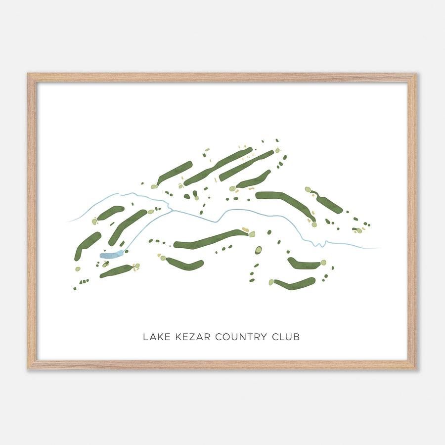 Print of Lake Kezar Country Club Modern Map