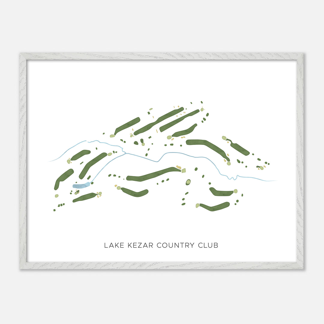Print of Lake Kezar Country Club Modern Map