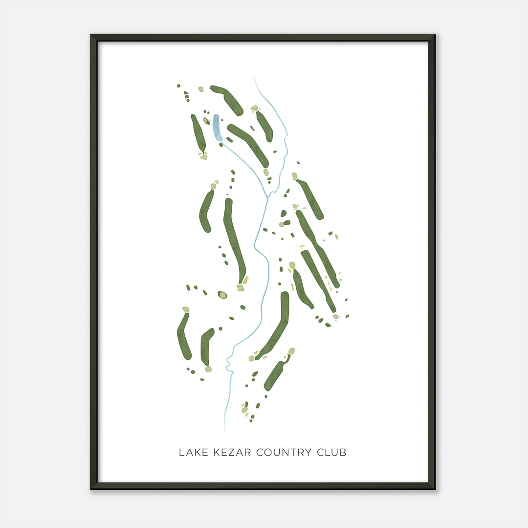 Print of Lake Kezar Country Club Modern Map