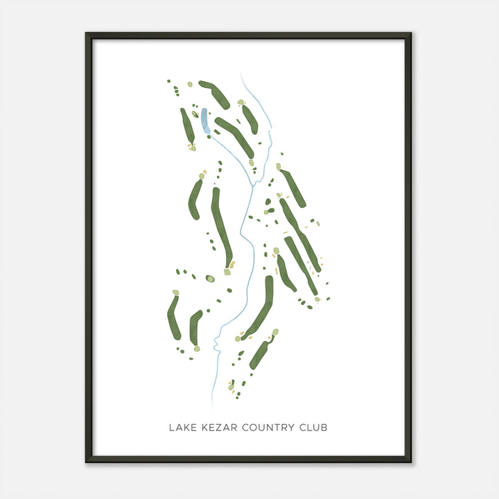 Print of Lake Kezar Country Club Modern Map