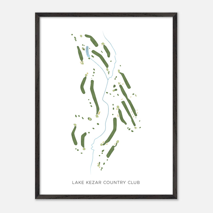 Print of Lake Kezar Country Club Modern Map