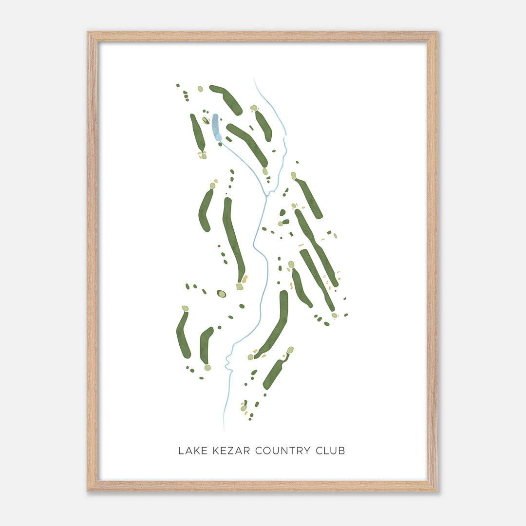 Print of Lake Kezar Country Club Modern Map