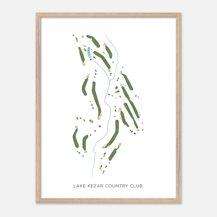 Print of Lake Kezar Country Club Modern Map