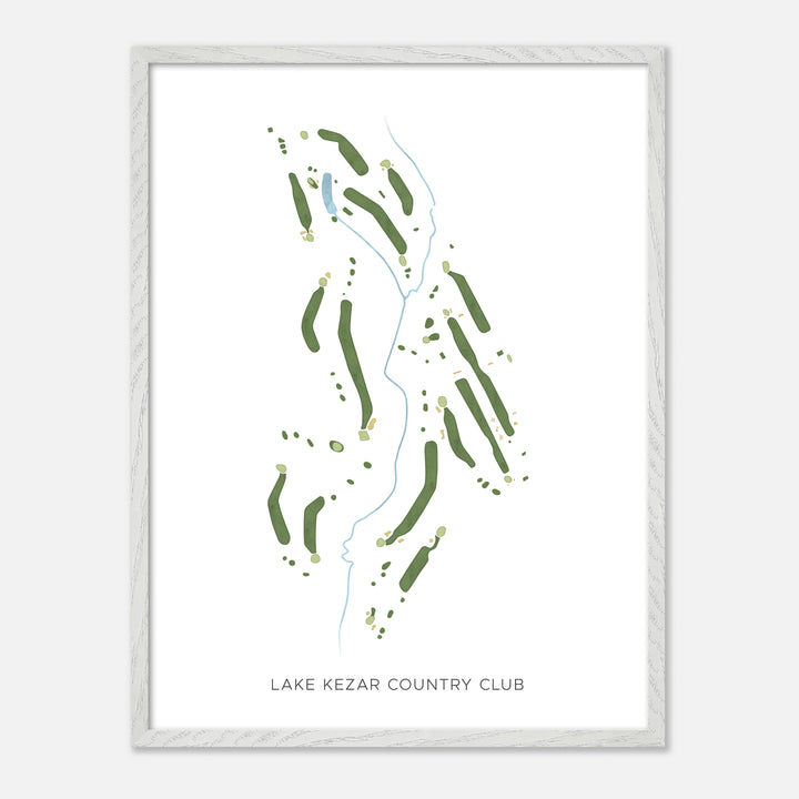Print of Lake Kezar Country Club Modern Map