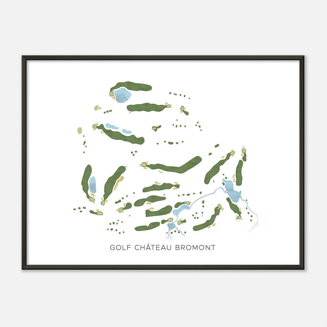 Print of Golf Château Bromont Modern Map