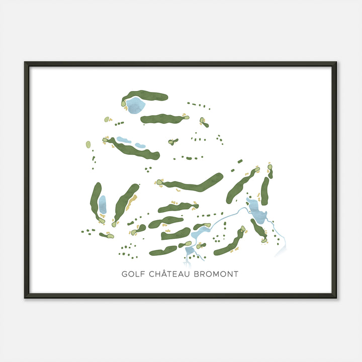 Print of Golf Château Bromont Modern Map