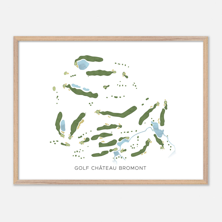 Print of Golf Château Bromont Modern Map