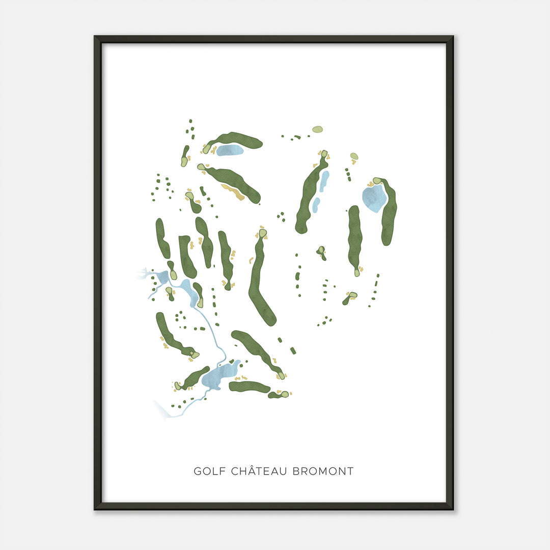 Print of Golf Château Bromont Modern Map