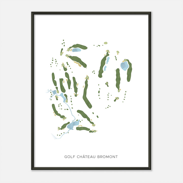 Print of Golf Château Bromont Modern Map