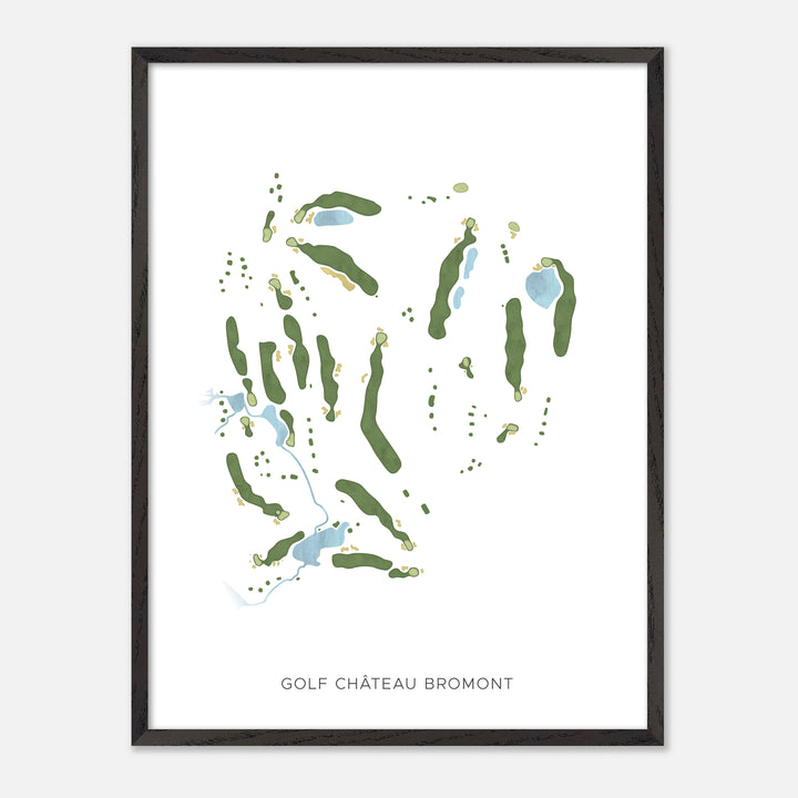 Print of Golf Château Bromont Modern Map