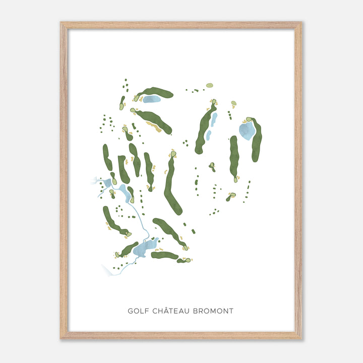 Print of Golf Château Bromont Modern Map