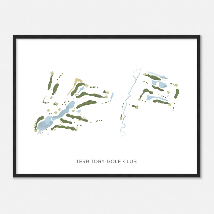 Print of Territory Golf Club Modern Map