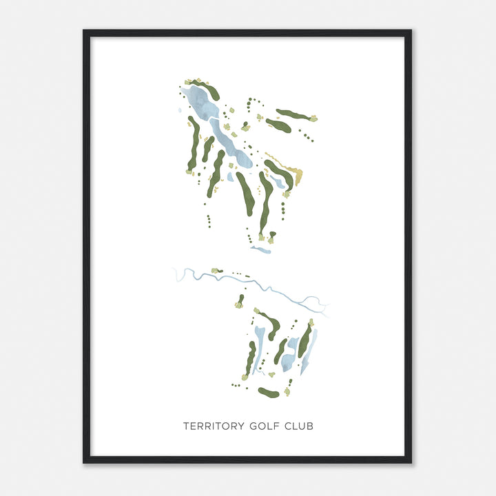 Print of Territory Golf Club Modern Map