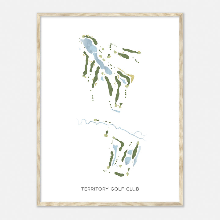 Print of Territory Golf Club Modern Map