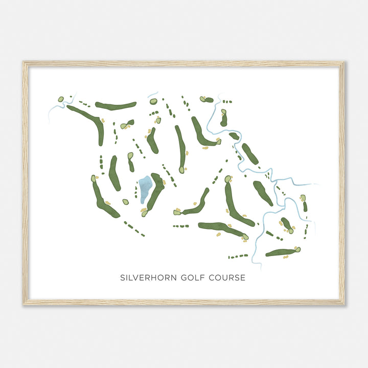 Print of Silverhorn Golf Course Modern Map