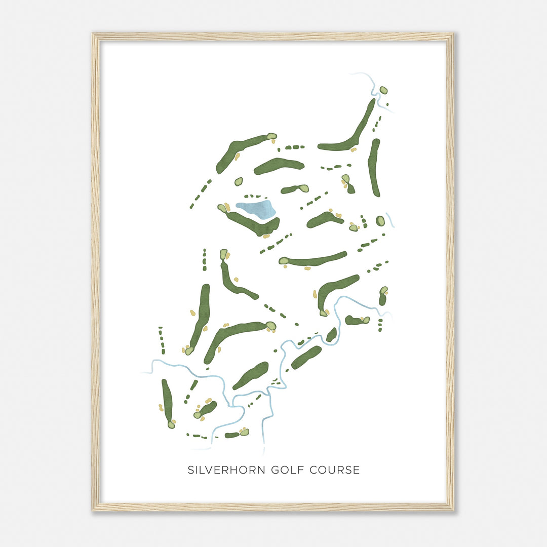 Print of Silverhorn Golf Course Modern Map