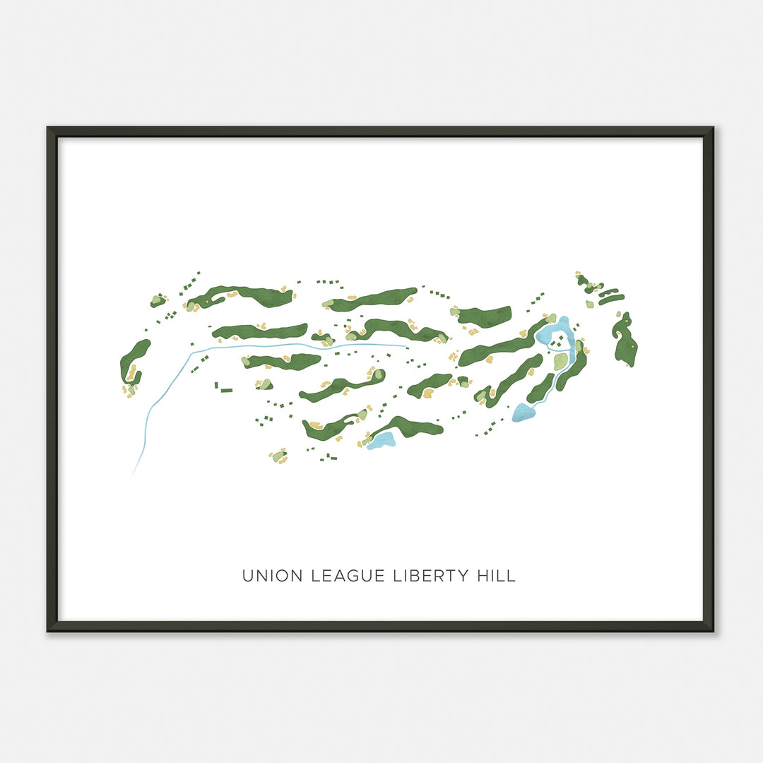 Print of Union League Liberty Hill Modern Map