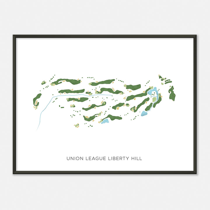 Print of Union League Liberty Hill Modern Map