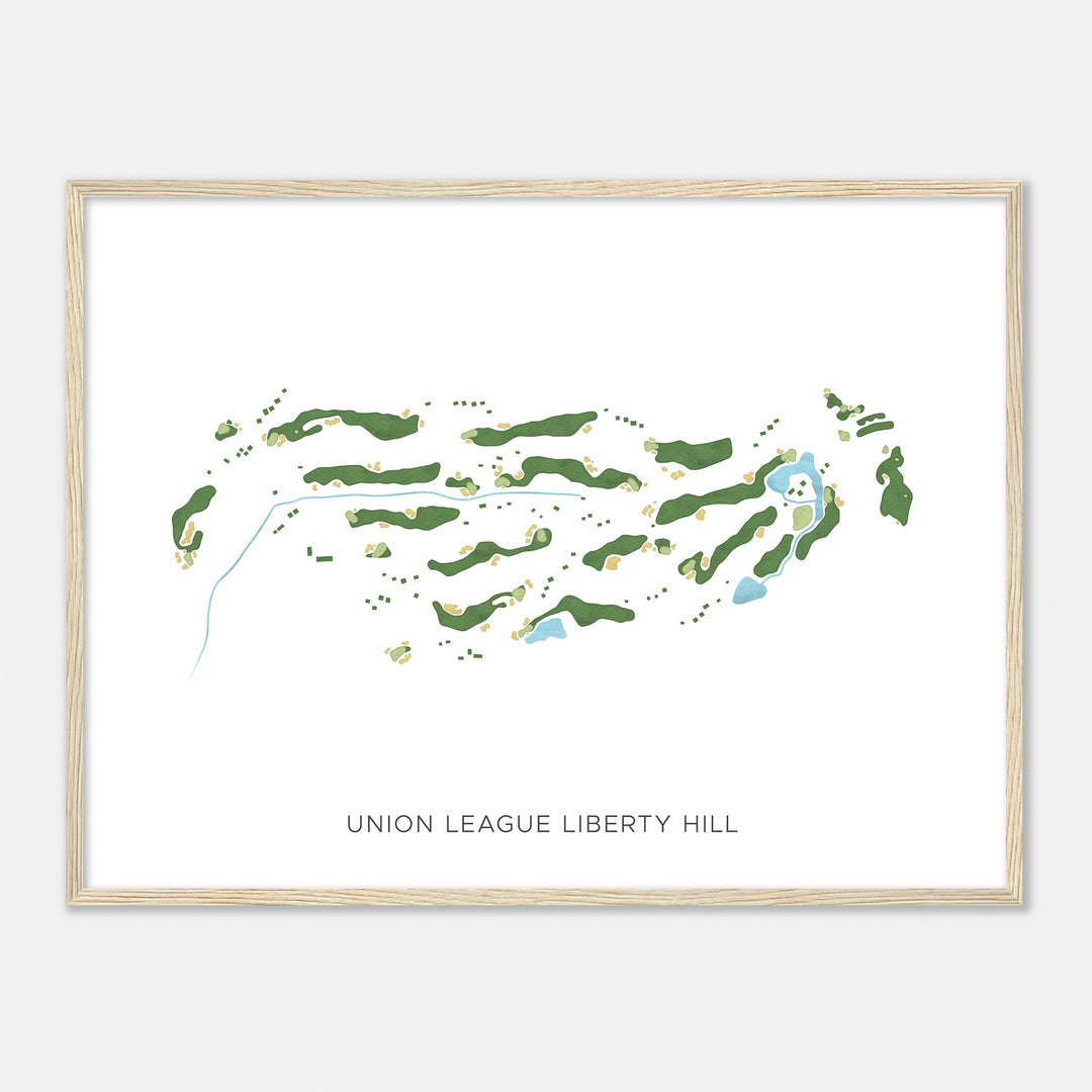 Print of Union League Liberty Hill Modern Map