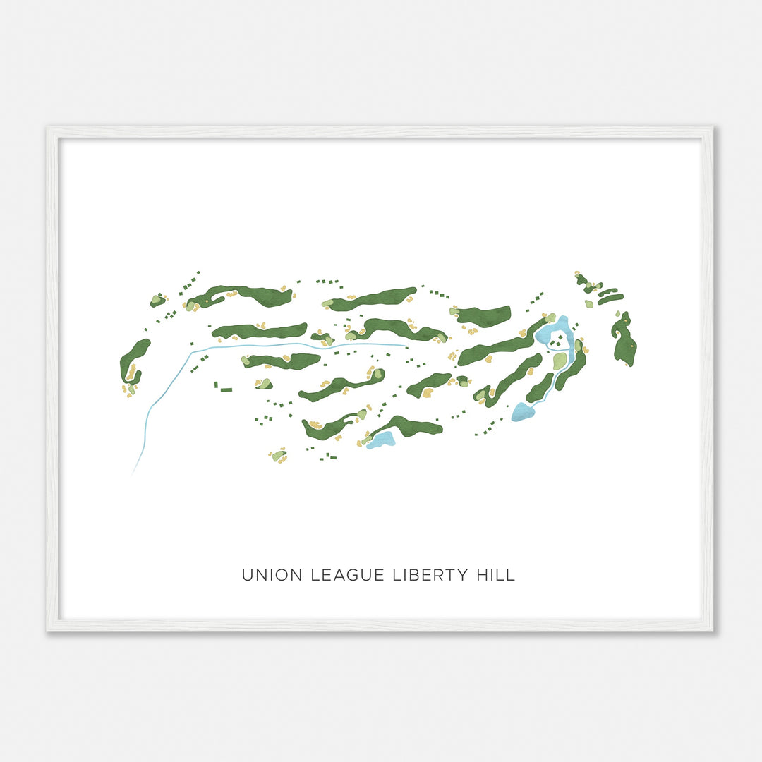 Print of Union League Liberty Hill Modern Map